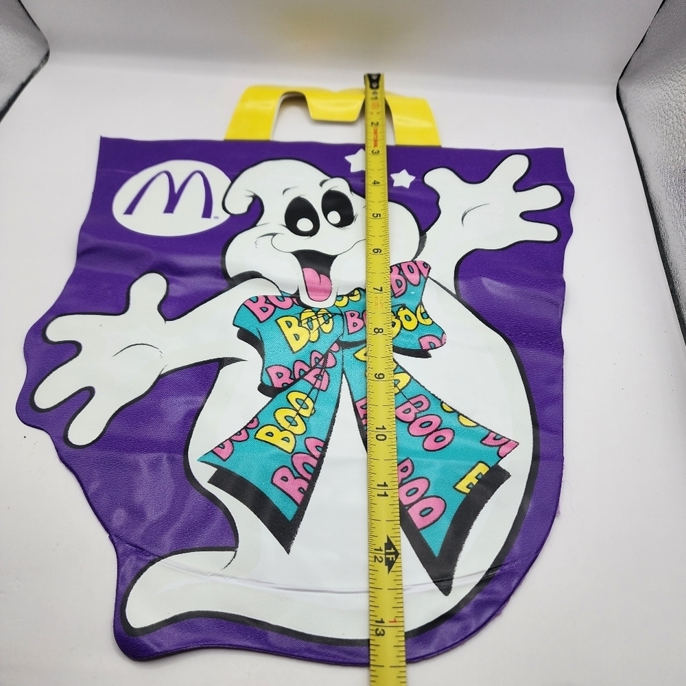 1990 McDonald's Halloween Trick or Treat Bag Ghost Purple Happy Meal Vintage - Picture 2 of 4